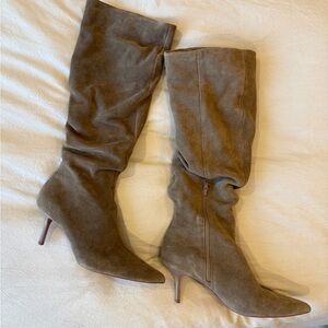 Zara Brown Heeled Boots